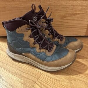 Merrell Antora 3 Thermo Womens 10.5 Winter Hiking Boots Vibram Insul SideZip 100